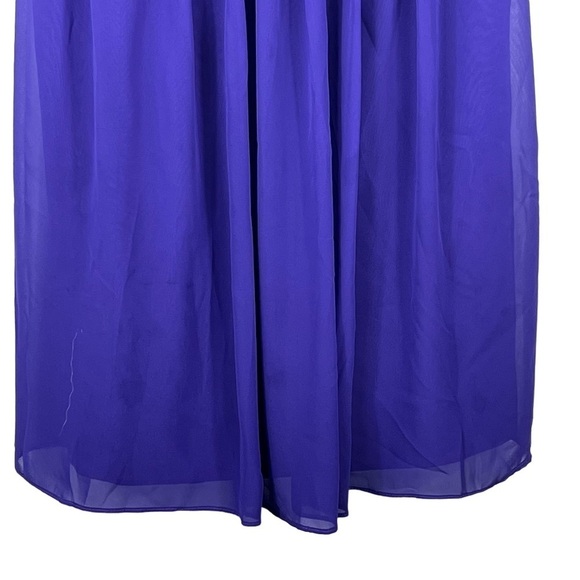 DAVID'S BRIDAL CHIFFON/POLY SHORT BRIDESMAID PARTY DRESS - Picture 3 of 9